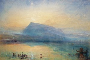 Sininen Rigi: Luzernin järvi - auringonnousu, 1842